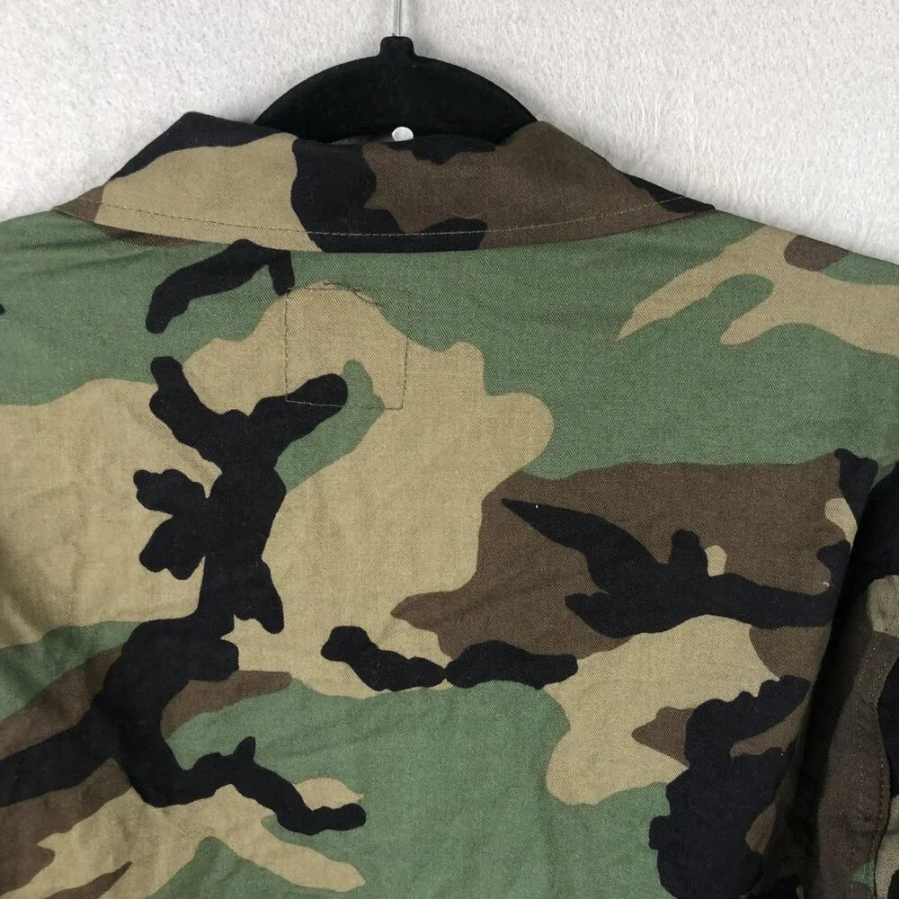 US Army BDU Jacket Mens Medium Regular Woodland Camo Field Coat Military Combat